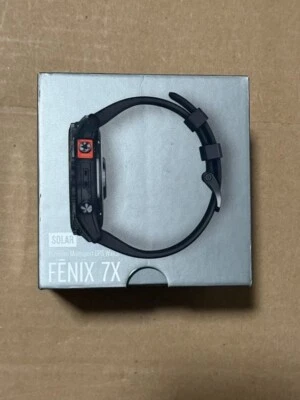 Garmin Fenix 7X Solar Multisport GPS Watch 51mm Slate Grey /w Black Band SEALED - Image 1 of 4