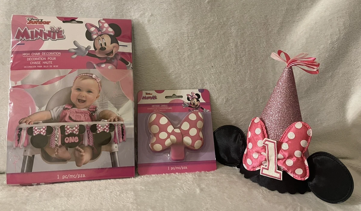 Amscan 1st Birthday Minnie Mouse Table Cover – 54x96 Inches, Plastic, Party Supplies