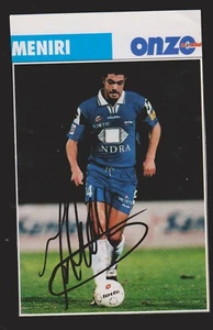 FOOTBALL CARTE MEDHI MENIRI TROYES SIGNATURE ORIGINALE - Picture 1 of 1