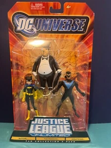 DC UNIVERSE JUSTICE LEAGUE UNLIMITED BATGIRL/THE PENGUIN/NIGHTWING 3 PACK RARE! - Picture 1 of 8