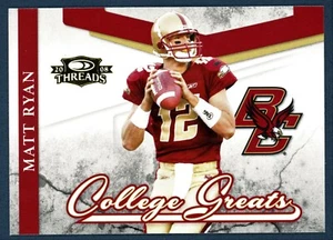 2008 Donruss Threads College Greats Matt Ryan RC #CG-11 - Picture 1 of 2