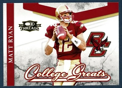 2008 Donruss Threads College Greats Matt Ryan RC #CG-11 - Image 1 of 2