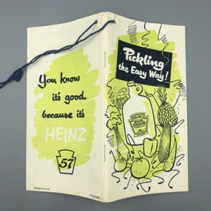 1950s HEINZ 57 PICKLING White VINEGAR RECIPES Vintage Advertising Cook Book - Picture 1 of 8