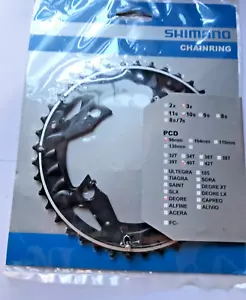 Shimano Deore FC-M612 40T-AN 96mm BCD 4 Bolt Blk Aluminum Chainring - Picture 1 of 4