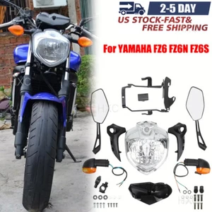 Fits YAMAHA FZ6 FZ6S FZ6N 2007-2009 Headlight Set Head Light Assembly USA - Bild 1 von 17