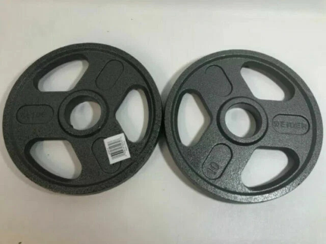 Weider 10lb. Olympic Weight Plate with Hammertone Finish - Silver (WOP10)