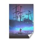 A4 - Ghost Magical Ship Pirate Fantasy Poster 21X29.7cm280gsm #14022