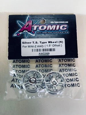Atomic RC Silver T.S. Type Wheel(n) for Mini-Z AWD   AWD069 - Image 1 of 2