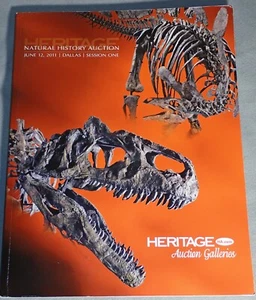 Natural History Auction Catalogue Featuring 4 Complete Dinosaurs and Meteorites - Picture 1 of 2