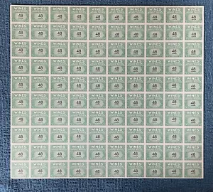 Scott #RE138, francobollo vino 48c entrate interne, foglio di zecca da 100, NGAI SCV$800!! - Foto 1 di 1