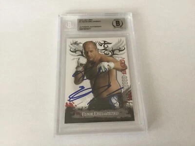 Fedor Emelianenko Signed Autographed 2020 Leaf Card IP Slabbed Beckett BAS COA a - Image 1 of 2