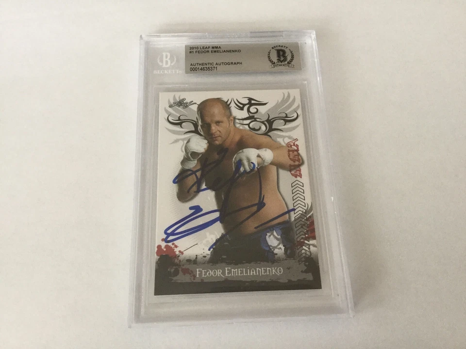 Fedor Emelianenko Signed Autographed 2020 Leaf Card IP Slabbed Beckett BAS COA a - Image 1 of 2