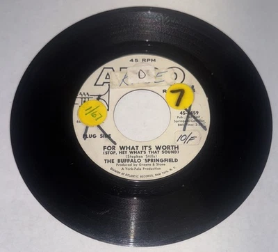 PROMO The Buffalo Springfield 45 For What It’s Worth - Atco 6459 VG+ - Image 1 of 2