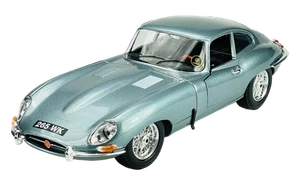 BBURAGO JAGUAR E-TYPE COUPE BLUE 1:18 DIECAST METAL MODEL NEW IN BOX 25cm  - Picture 1 of 8