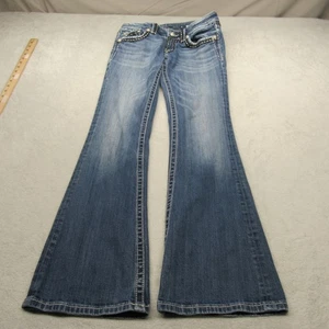 Miss Me Jeans Damen 28 Flare Bootcut Verziert Denim Dick Low Rise 28x32 Lesen - Bild 1 von 14