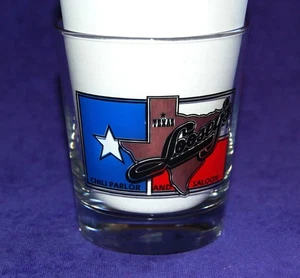 Vidrio de bar de roca vintage Texas Loosey's salón de chile y salón doble antiguo - Imagen 1 de 2