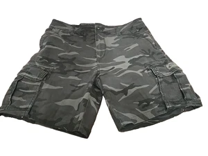 Pantalones Cortos Unionbay Cargo Para Hombre 36 Verde Palma Camuflaje Y2K Utilitario De Colección Frente Plano - Imagen 1 de 13