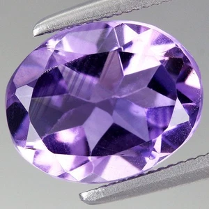 Amatista Uruguay púrpura 9,8x7,8 mm ovalada natural sin tratar 2,26 ct t.w - Imagen 1 de 4