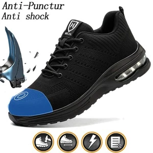 Steel Toe Work Shoes Breathable Man Safety Shoes Lightweight workout sneaker - Picture 1 of 16