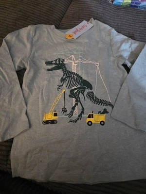 Cat & Jack Boys Size 4T Boys Long Sleeve With Dinosaur And Trucks - Image 1 of 4