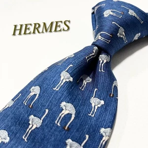 HERMES Krawatte Tiermuster 100% Seide Fasonne H Muster Herren Anzug feminin  - Bild 1 von 9