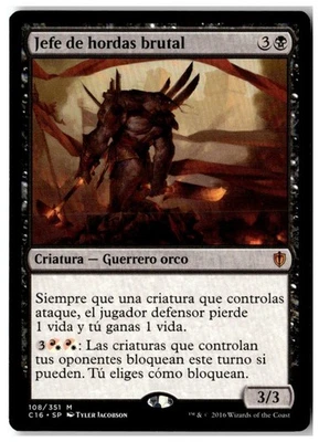 MTG Brutal Hordechief - Commander 2016 Lightly Played Spanish - Image 1 of 2