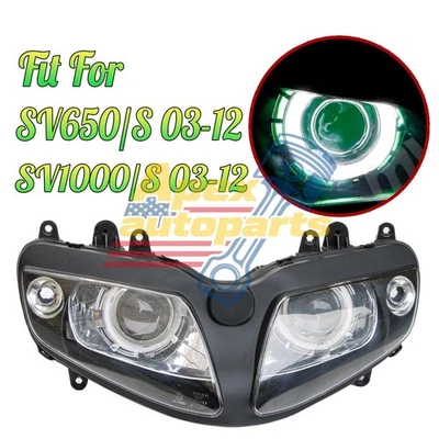 Conjunto de faros proyectores HID ojo de ángel demonio aptos para SV650S SV1000S 2003-12 Foto 1 de 4
