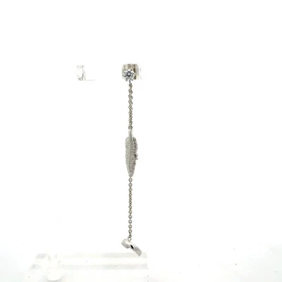 Lange Silber-Ohrringe mit Ketten – 925er Silber, 2,90 g, 7 cm - Bild 1 von 4