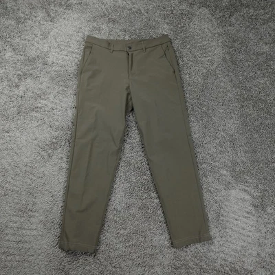 Pantalones Lululemon Commission Para Hombres 32x28 Delgados Warpstreme Marrón Chino Vestido ABC Foto 1 de 4