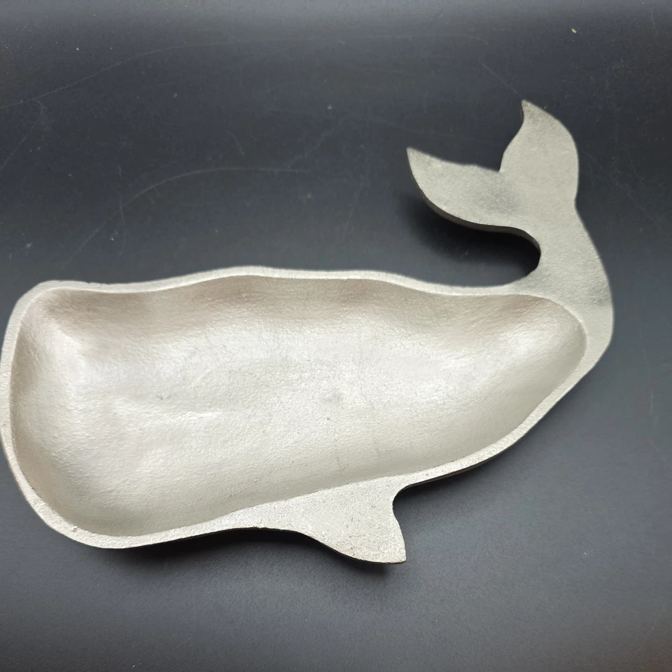 Vintage Whale Trinket Key Tray Cast Aluminum 8.25"W x 7"H - Image 1 of 4