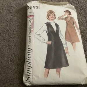 Vintage Simplicity Pattern 5633 Junior Size 14 Jumper And Blouse Used - Picture 1 of 12