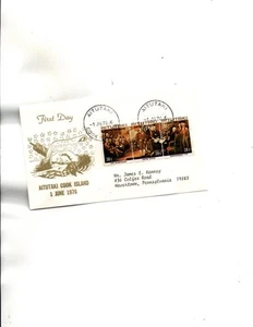Aitutaki FDC Sc#124 Strip of 3 -American Bicentennial - Picture 1 of 1