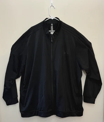 New Adidas Men's All Black 5XL Athletic Sweatshirt Primegreen Full Zip Track Top - Image 1 of 4