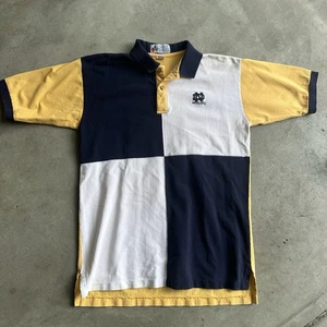 VINTAGE Notre Dame Fighting Irish Shirt Herren L Rugby Polo Midwest Color Block - Bild 1 von 9