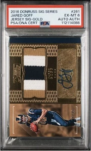 2016 Panini Donruss Series #261 Jared Goff Jersey Signature Gold /25 RPA - Bild 1 von 2