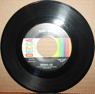 BRENDA LEE Papa Noel ROCKIN' AROUND THE CHRISTMAS TREE праздник 45 на DECCA 30776 - Изображение 1 из 2