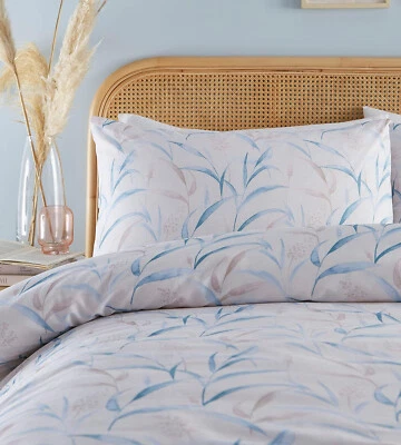 PORTFOLIO HOME Portfolio Sea Grass Duck Egg Blue Duvet Cover Set Single/Double/King Gentle Reed