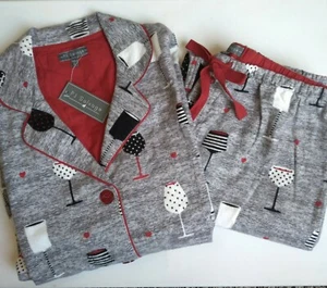 NEW Pj Salvage WINE Flannel SMALL Grey Red Black Cotton NWT - Picture 1 of 6