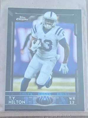 2015 Topps Chrome Mini  Black Refractor T.Y. Hilton # 09/15 #43 - Image 1 of 3