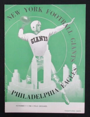 November 7, 1948 NY Giants vs. Philadelphia Eagles Football Game Program 195511 - Image 1 of 4