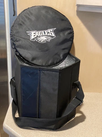 Philadelphia Eagles NFL Black 12 Quart Bongo Insulated Cooler  ~ Pre-owned Cover