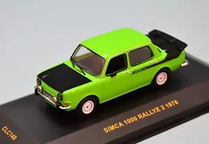 SIMCA 1000 RALLY 2 1977 VERDE CLC149 IXO 1:43 ¡NUEVO! - Imagen 1 de 1