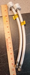 2) New 12" 4955 NSF-61 PVC Sink Supply Tube, 1/2" FIP By 3/8" Compression - Picture 1 of 5