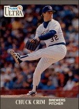 1991 Ultra Milwaukee Brewers Baseball Card #173 Chuck Crim
