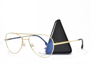 Paul Smith Eyeglasses Shiny Gold Rx Frame Aviator 55-17-145 ANGUS P006 V1 02 - Picture 1 of 9