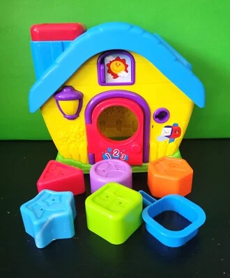Hap-P-Kid Little Learner Playhouse Shape Sorter Toddler Baby Toys Shapes - Image 1 of 4