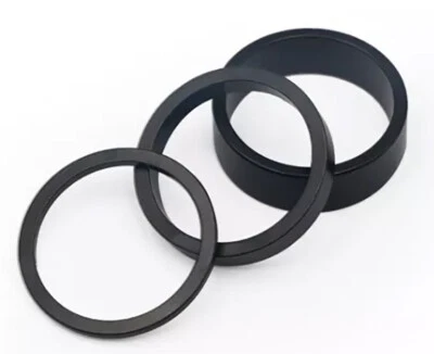 Ahead Spacer 1 1/8" Zoll 28,6 mm / Set: 2, 5 und 10 mm f. Steuersatz schwarz ALU