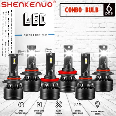 Faros LED blancos + luz antiniebla para Dodge RAM 1500 2500 3500 4500 2013-2015 Foto 1 de 4