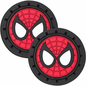 Plasticolor Spiderman Car Coaster, 2x Cupholder Coasters Marvel Comics Spiderman - Picture 1 of 1