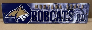 NCAA Montana State Bobcats Rd. 16" Inch Plastic Sign Fan Mancave Garage Shed - Picture 1 of 3